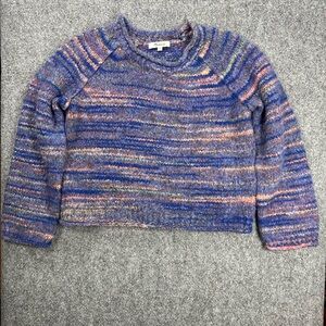 Madewell Blue and Pink Striped Sweater